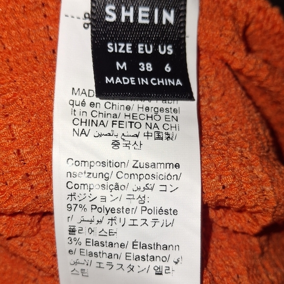 SHEIN Vibrant Orange Maxi Dress- W Sz Med 6 - Picture 8 of 9